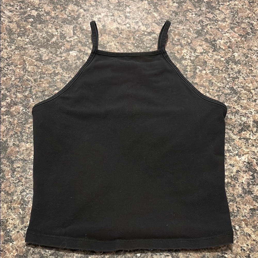 Garage high neck Black Women's tank top